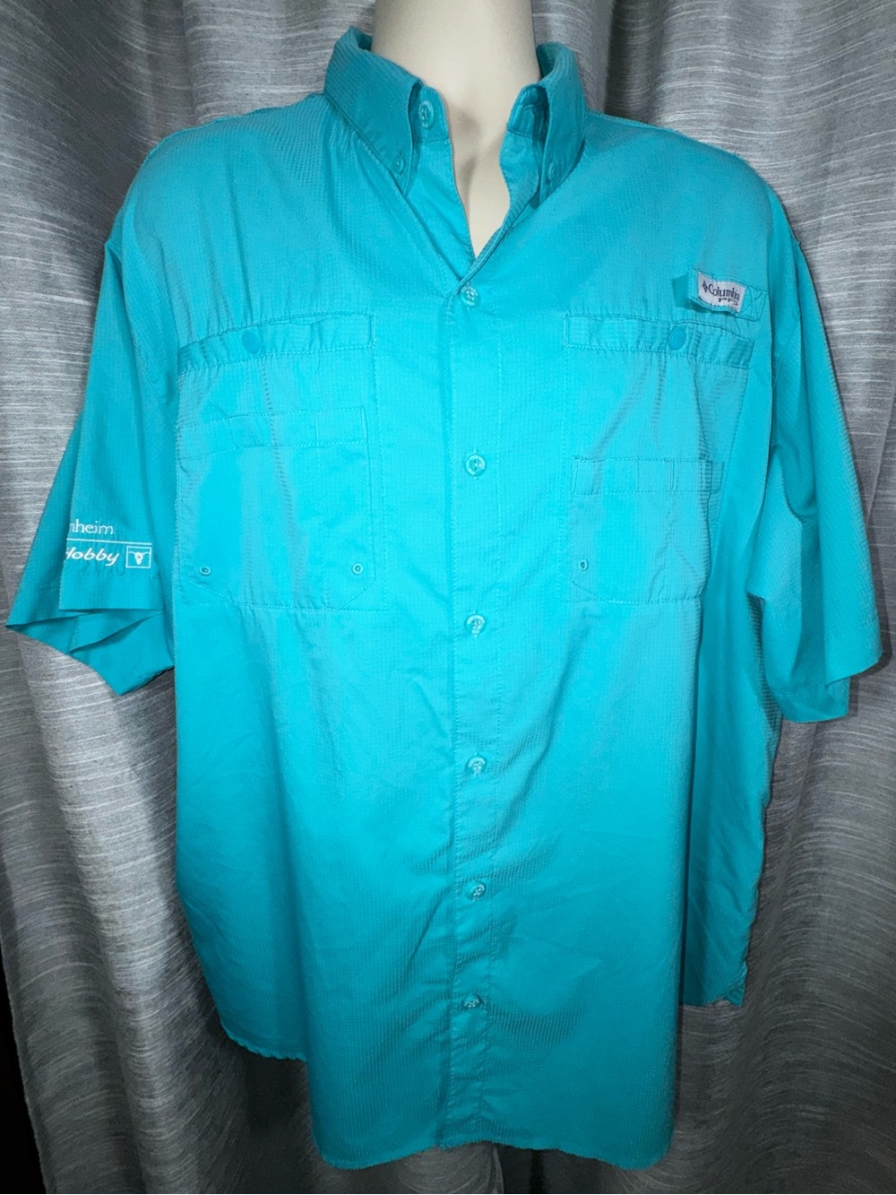 Columbia PFG Men’s Omni-Shade Short Sleeve Shirt Turquoise XL